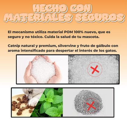 Juguete interactivo con Catnip que aletea y emite sonidos